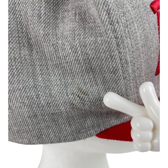 Mitchell & Ness Chicago Bulls Grey Red Snapback Hat Nostalgia Co - Picture 10 of 12